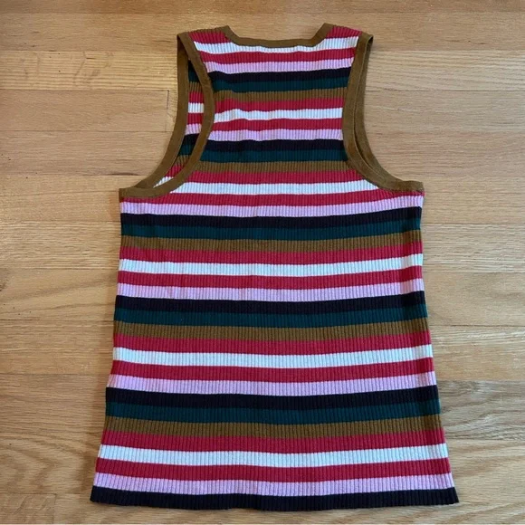 Madewell Multicolor Rainbow Striped Bayford Sweater Tank - Picture 6 of 8